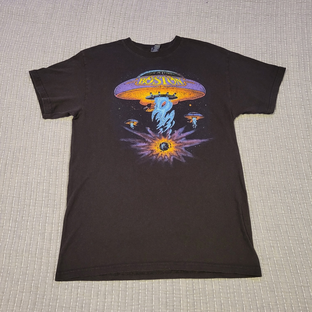 Boston UFO Graphic Tee in Black